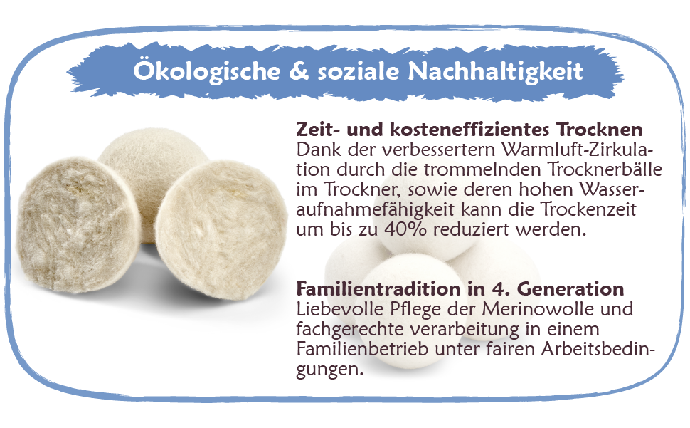 Öko Trocknerbälle 6er-Set weiß